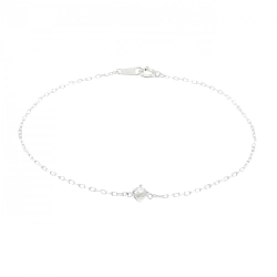 K18WG Solitaire Diamond Bracelet 0.1CT - Hàng hiệu Authentic 872555