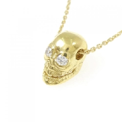 Dây chuyền kim cương 750YG hình đầu lâu - Hàng hiệu Authentic 856235