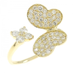 Nhẫn kim cương bướm × hoa K18YG 0.55CT
