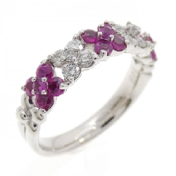 Nhẫn ruby hoa K18WG 0.78CT