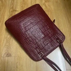 Túi tote nữ 31x35x8 da thật dập vân 2hand