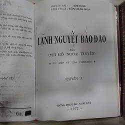 LÃNH NGUYỆT BẢO ĐAO-Phi Hồ Ngoại Truyện (Bộ 3 tập) remake - Kim Dung;
Hàn Giang Nhạn dịch 224550