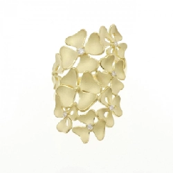 Nhẫn kim cương hoa K18YG 0.10CT - Hàng hiệu Authentic 847247