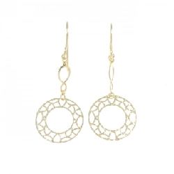 K18YG Bông tai - Hàng hiệu Authentic