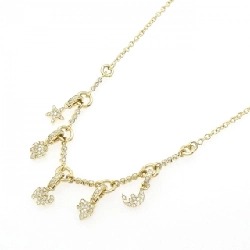 Dây chuyền kim cương Pave hình sao và mặt trăng 750YG - Hàng hiệu Authentic 860822