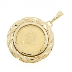 K18YG Đồng xu Mặt dây chuyền - Hàng hiệu Chính hãng