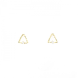 K18YG Bông tai kim cương 0.02CT - Hàng hiệu Chính hãng