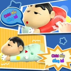 Đồ chơi Chibi độc lạ, bò trên đất, đạp xe vui vẻ, quà tặng cute cho bé iu nhà bạn 696252