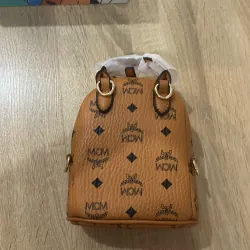 BALO MINI MCM DA MÀU NÂU CHẤT LƯỢNG 1021540