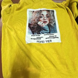 Áo len hoodie, màu vàng 136427