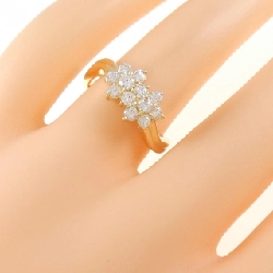 Nhẫn kim cương hoa K18YG 0.57CT 671027