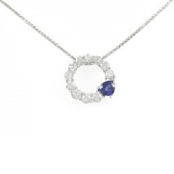 Dây chuyền Sapphire PT900/PT850 0.51CT - Hàng hiệu Chính hãng