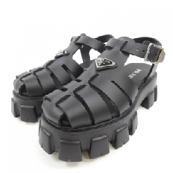 Giày sandal monolith logo tam giác PRADA 1X853M bằng cao su 658145