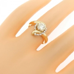 Nhẫn kim cương K18YG/PT900 0.76CT 667466