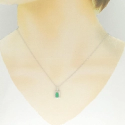 K18WG Emerald Necklace 0.41CT - Hàng hiệu Authentic 865277