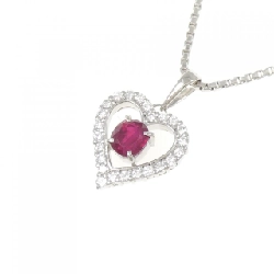 Dây chuyền ruby hình trái tim PT900/PT850 1.00CT - Hàng hiệu Authentic 859563