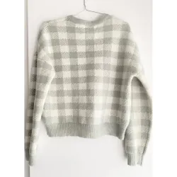 MỚI 98%***ÁO LEN IVY MODA SIZE S* KẺ CARO MÀU XANH NGỌC XANH MẠ BE* TẶNG QUÀ 0Đ FREESHIP 588668