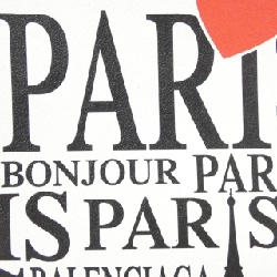 Túi xách Balenciaga Bonjour Paris Shopping Phone Holder 593826 1BW5N 617740