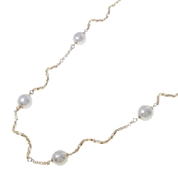 K18YG Ngọc trai Akoya Dây chuyền - Hàng hiệu Chính hãng 845853