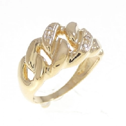 Nhẫn kim cương K18YG - Hàng hiệu Authentic