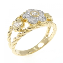 Nhẫn kim cương hoa K18YG/K18WG 0.23CT