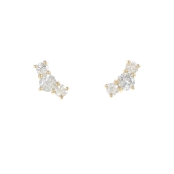 K18YG Bông tai kim cương 1.015CT - Hàng hiệu Chính hãng