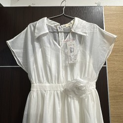 Đầm trắng - dáng dài - ELISE -mới nguyên tag - size M 185733