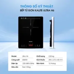 Bếp từ đơn Kalite Ultra H6, mới 100%, sang trọng, bền bỉ 701673