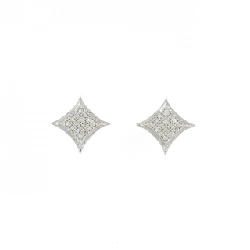 K18WG Bông tai kim cương 0.10CT - Hàng hiệu Chính hãng