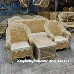 Sofa mây tự nhiên đan kín 605106