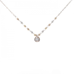 Dây chuyền kim cương ba màu K10 0.10CT - Hàng hiệu Chính hãng