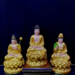 TƯỢNG ĐẠI THẾ CHÍ BỒ TÁT VÀNG 30CM COMPOSITE MỚI 100% 787170