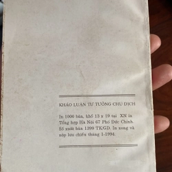KHẢO LUẬN TƯ TƯỞNG CHU DỊCH (XB 1993) 474174