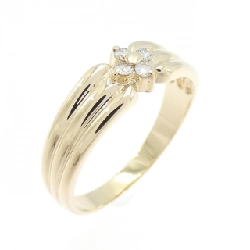 Nhẫn kim cương hoa K10YG 0.06CT - Hàng hiệu Authentic