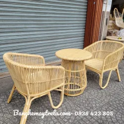 Bộ bàn ghế mây uống trà phòng ngủ 590158