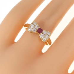 Nhẫn ruby K18YG hình ruy băng 0.27CT 671569