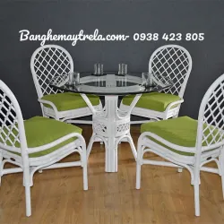 Bàn ghế ăn bằng mây 589225
