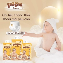 Tã bỉm Papa organic công nghệ Nhật bịch 50  miếng size S đến 5XL 215550