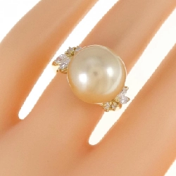 Nhẫn ngọc trai trắng K18YG 12.6mm 672147