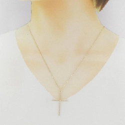 K18YG Dây chuyền kim cương chéo 0.35CT - Hàng hiệu chính hãng 847163