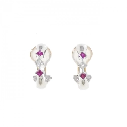 PT900/K18YG Bông tai/Khuyên tai Ruby 0.18CT - Hàng hiệu Chính hãng