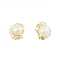 K18YG Bông tai ngọc trai Akoya 8.0mm - Hàng hiệu Chính hãng