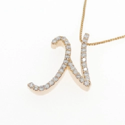 K18PG Chữ cái N Dây chuyền kim cương 0.17CT - Hàng hiệu Chính hãng 860865