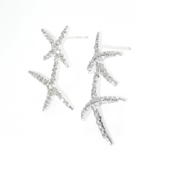 K18WG Bông tai Cubic - Hàng hiệu Chính hãng 862013