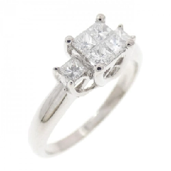 Nhẫn kim cương K18WG 0.52CT