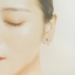 K18YG Garnet Bông tai - Hàng hiệu Chính hãng 864473