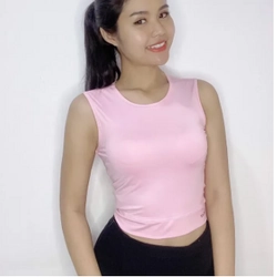 Combo 2 Áo Croptop thể thao Yoga, Zumba, Gym (Màu xanh lá & đỏ - size L) 333999