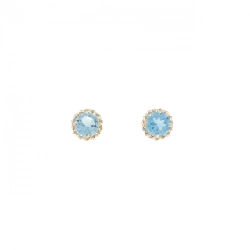 K10YG Blue Topaz Earrings - Hàng hiệu Authentic