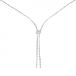 K18WG Dây chuyền kim cương 0.50CT - Hàng hiệu Chính hãng