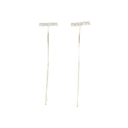 K18YG Bông tai kim cương 0.20CT - Hàng hiệu Chính hãng